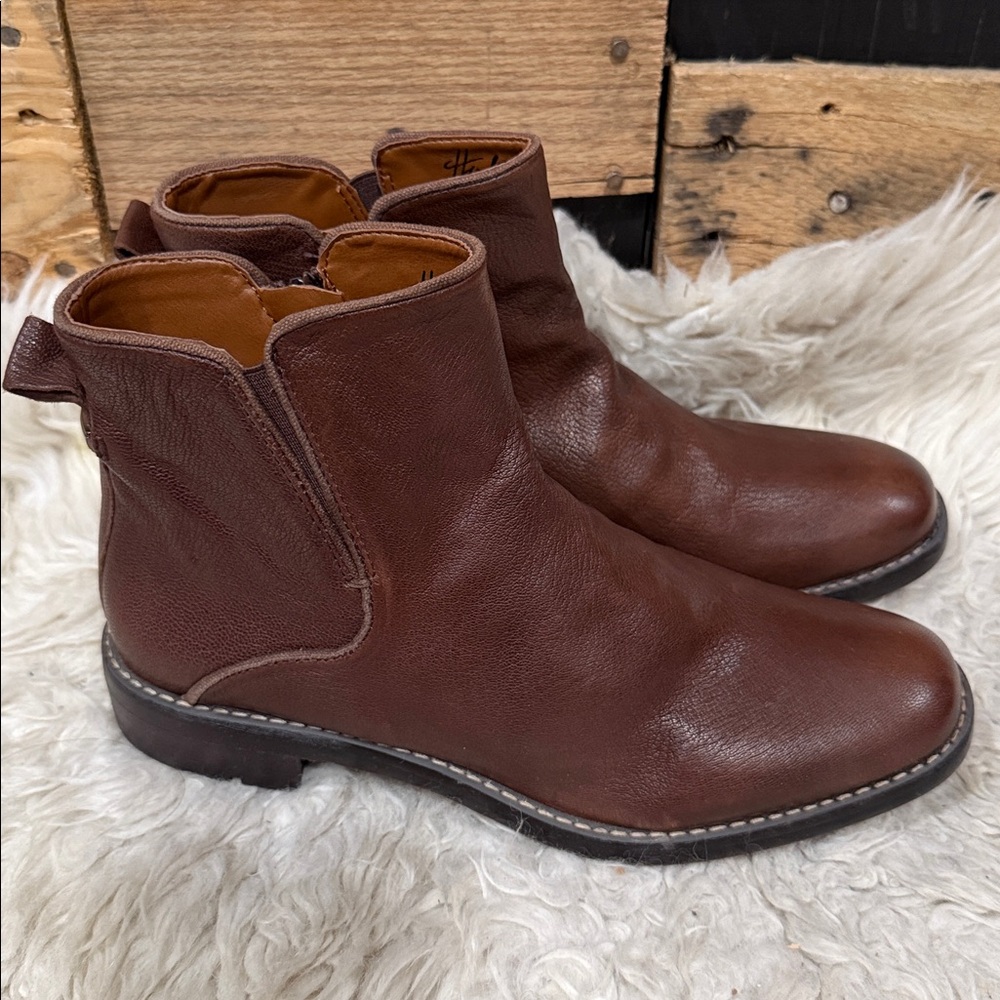 Franco Sarto Marcus ankle booties in brown leather Women’s Size 7.5 M - Picture 8 of 11
